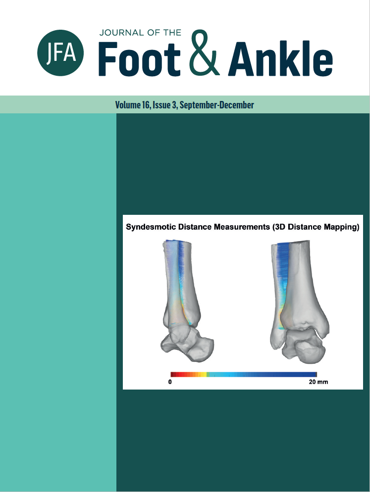 					View Vol. 16 No. 3 (2022): Journal of the Foot and Ankle
				